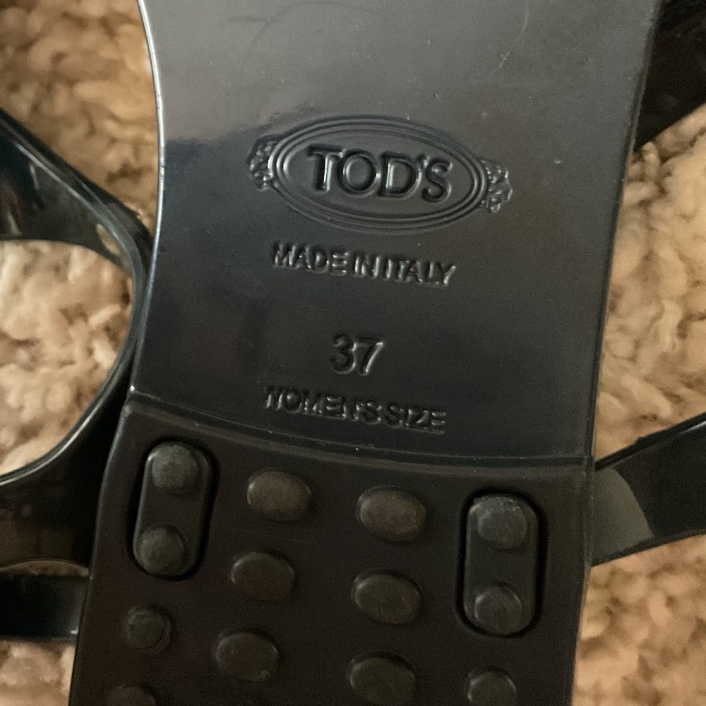 Tod’s Navy Blue Jelly Sandals - size 37 with original bag! - Picture 4 of 5